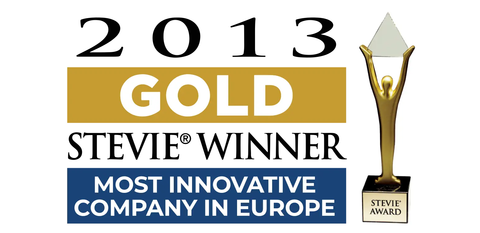  2013 Gold Stevie Award: Most Innovative Company in Europe